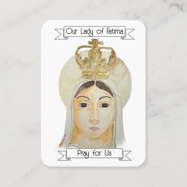 Unsere Dame des Fatima-Gebetskarte Visitenkarte (Vorderseite)