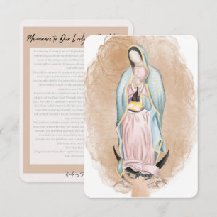 Unsere Dame des Guadalupe-Gebetskarte  Dankeskarte