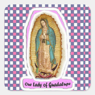 Unsere Dame des Guadalupe-Sticker Quadratischer Aufkleber