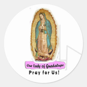Unsere Dame des Guadalupe-Sticker Runder Aufkleber