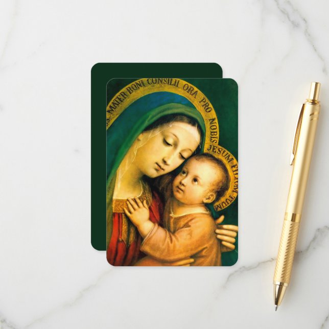 Unsere Dame des guten Anwalts mit dem Gebet Begleitkarte (Vorderseite/Rückseite Beispiel)
