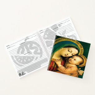 Unsere Dame des guten Anwalts mit dem Gebet Notizbuch