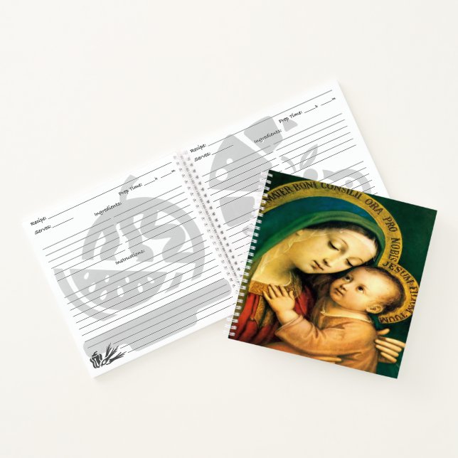 Unsere Dame des guten Anwalts mit dem Gebet Notizbuch (Innenseite)