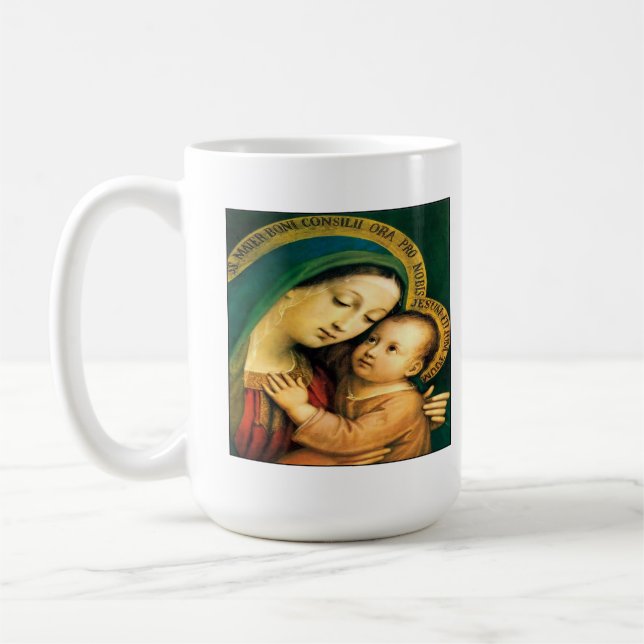 Unsere Dame des guten Rechtsbeistands Kaffeetasse (Links)