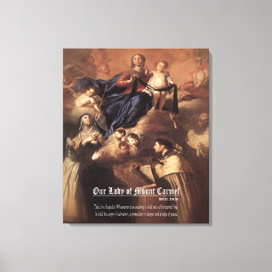 Unsere Dame des Karmel-Gebets Leinwanddruck