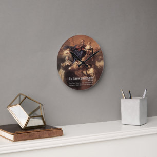 Unsere Dame des Karmel-Gebets Runde Wanduhr
