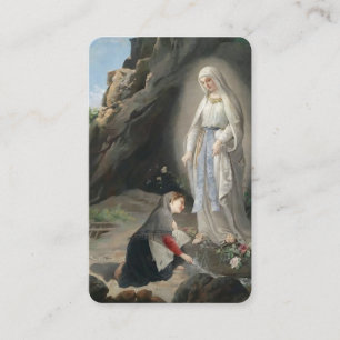 Unsere Dame des Lourdes Gebet für die Heilkarte Visitenkarte
