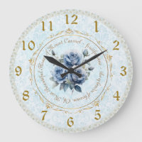 Unsere Dame des Monte Carmel Blue Rose Wall Clock