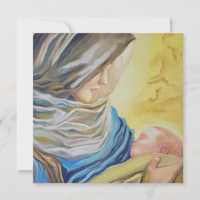 Unsere Dame des Schweigens hält das Baby Jesus (Vorderseite)