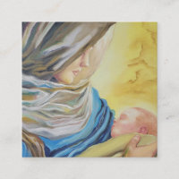 Unsere Dame des Schweigens hält das Baby Jesus