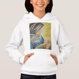 Unsere Dame des Schweigens hält das Baby Jesus Hoodie