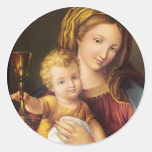 Unsere Dame des wertvollen Bluts von Jesus Runder Aufkleber