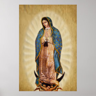 Unsere Dame Devotional Bildes Guadalupes Poster