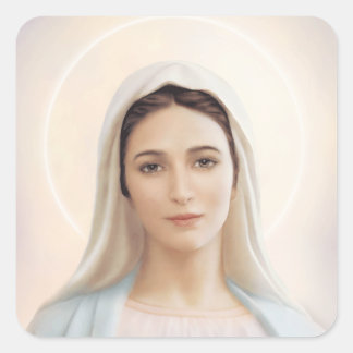 Unsere Dame Grace Medugorje Jungfrau Mary Quadratischer Aufkleber