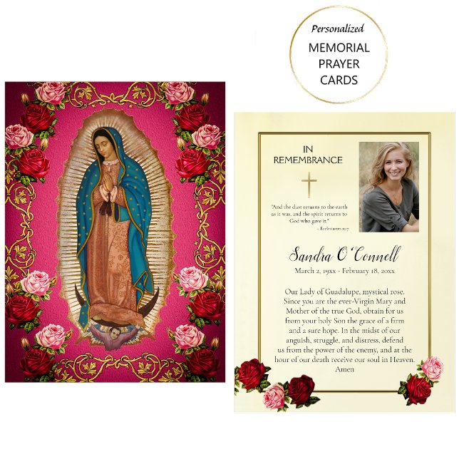 Unsere Dame Guadalupe Beerdigungskarte Platzkarte (Von Creator hochgeladen)