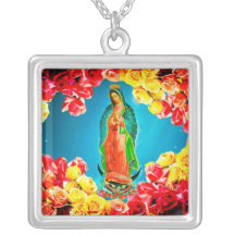 Unsere Dame Guadalupe farbenfrohe Geschenke Silber