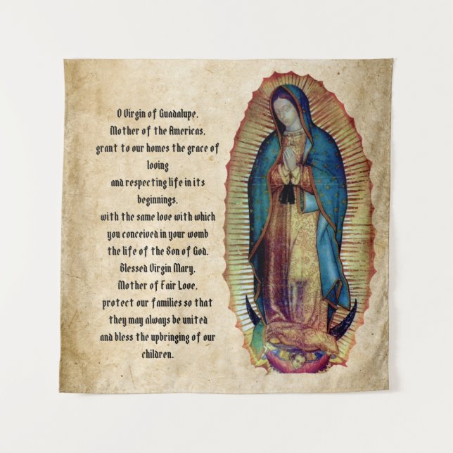Unsere Dame Guadalupe, Nuestra Señora de Guadalupe Wandteppich (Vorderseite)
