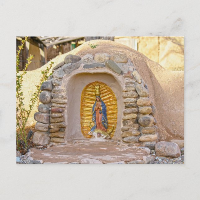 Unsere Dame Guadalupe, Ranchos De Taos, New Mexico Postkarte (Vorderseite)
