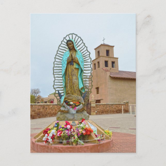 Unsere Dame Guadalupe Shrine, Santa Fe, New Mexico Postkarte (Vorderseite)