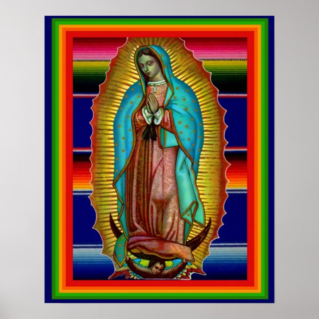 Unsere Dame Guadalupe Zarape Print Picture Poster (Vorne)
