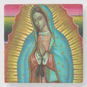Unsere Dame Guadalupe Zarape Stone Tile Steinuntersetzer