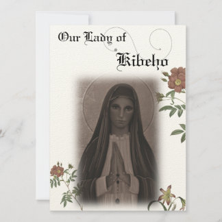 Unsere Dame Kibeho-Gebetskarte Einladung