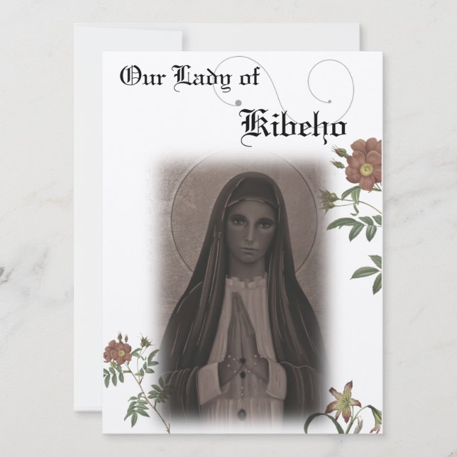 Unsere Dame Kibeho-Gebetskarte Einladung (Vorderseite)