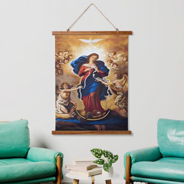 Unsere Dame ohne Knochen Wandteppich Mit Holzrahmen (Wohnzimmer)