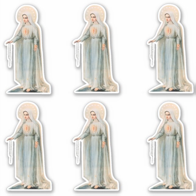 Unsere Dame Rosary-Set-Aufkleber Aufkleber (Vorderseite)