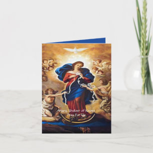 Unsere Dame Undoer des Gebets der Knochen Feiertagskarte