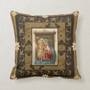 Unsere Dame vom Karmel mit Baby Jesus Kissen