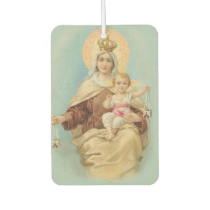 Unsere Dame vom Karmel mit dem Baby Jesus Autolufterfrischer