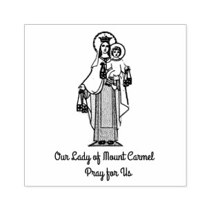 Unsere Dame vom Karmel w Schulterblatt Gummistempel