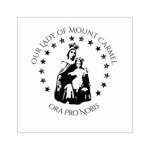Unsere Dame vom Karmel w Schulterblatt Gummistempel