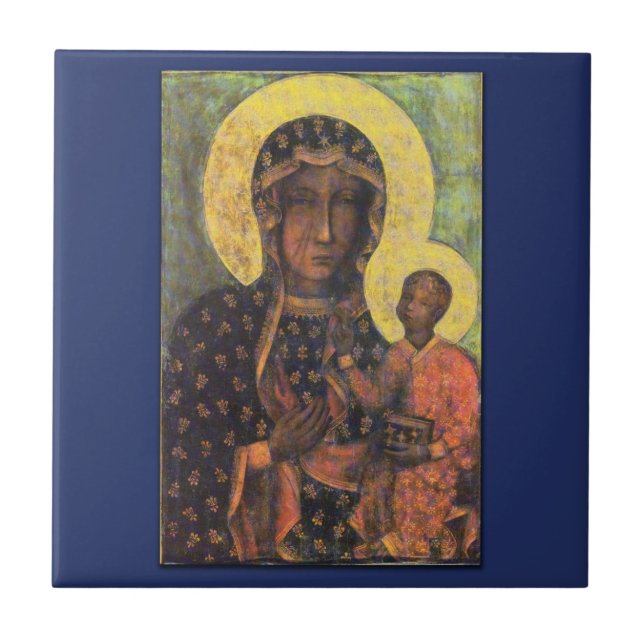 Unsere Dame von Czestochowa Fliese (Vorderseite)