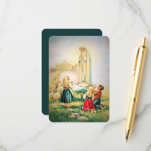 Unsere Dame von Fatima 1917 mit Fatima Gebet Begleitkarte