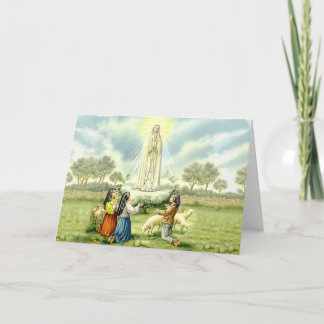 Unsere Dame von Fatima-Karte Karte (Vorderseite)