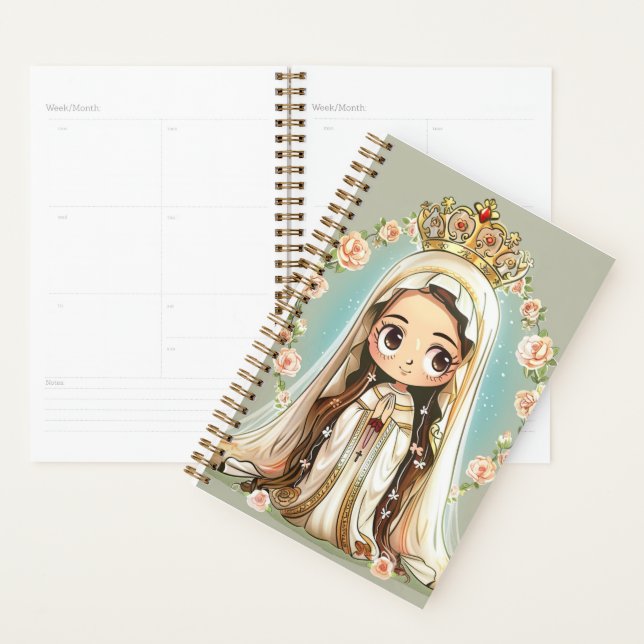 Unsere Dame von Fatima niedlicher Kawaii-Stil Planer (Anzeige)