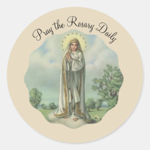 Unsere Dame von Fatima Runder Aufkleber