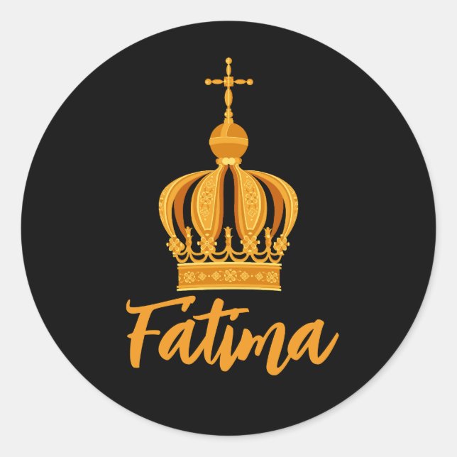 Unsere Dame von Fatima Runder Aufkleber (Vorderseite)