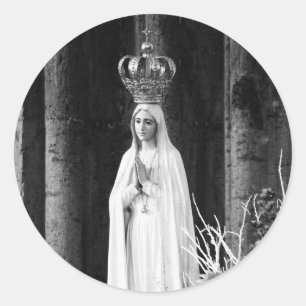 Unsere Dame von Fatima Runder Aufkleber