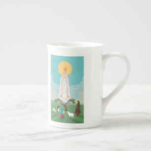 Unsere Dame von Fatima und die drei Hirten Prozellantasse