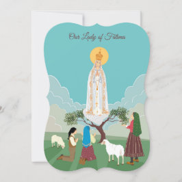 Unsere Dame von Fatima und die Hirten Grußkarte