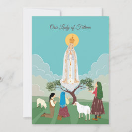 Unsere Dame von Fatima und die Hirten Grußkarte