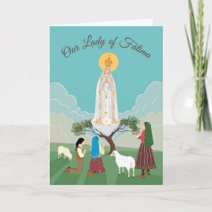 Unsere Dame von Fatima und die Hirten zum Geburtst