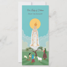 Unsere Dame von Fatima und die Hirtengebet-Karte