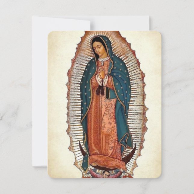 Unsere Dame von Guadalupe-Beerdigungskarte (Vorderseite)