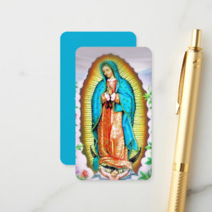 Unsere Dame von Guadalupe Floral mit Gebet Begleitkarte