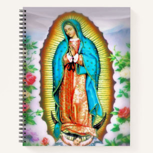 Unsere Dame von Guadalupe Floral mit Gebet Notizbuch