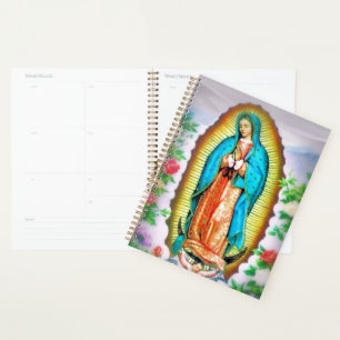 Unsere Dame von Guadalupe Floral mit Gebet Planer